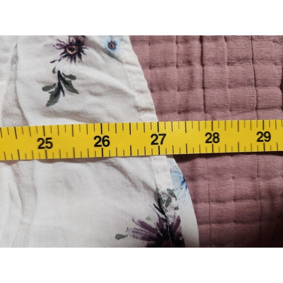 Torrid Womens Babydoll Challis Button Front Top Size 2 Floral Short Sleeve - Picture 6 of 6